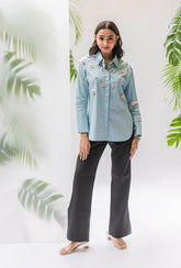 Daisy Shirt| Aqua