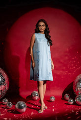 Blair Bow Dress| Blue