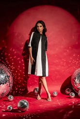 Blair Bow Dress| Monochrome Sleeves