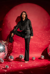 Rhinestone Layered Shirt