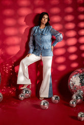 Emily Tweed Shirt |Aqua