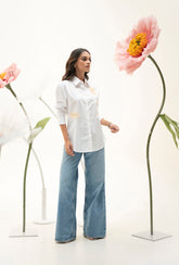 Summer Bloom Shirt | White