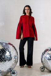 Blair Bow Cape | Maroon