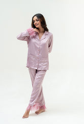 Pyjama Party Set with Feathers | Pink