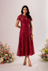 Amore' Red Lacey Dress