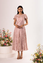 Amore' Pink Lacey Dress