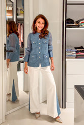 Emily Tweed Set| Aqua