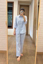 Stripes Script Pyjama Set