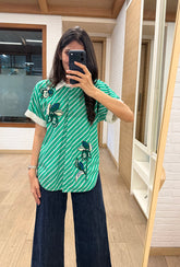 Azure Green Stripes Shirt
