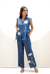 Summer Bloom Denim Jacket Set