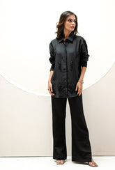 Pearl Oasis Shirt (Silk) | Black