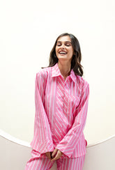 Stripe Out Shorts Set