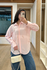 Pearl Oasis Pink Silk Shirt