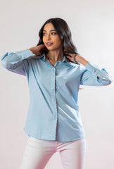 Brunching Around Town Shirt | Sky Blue
