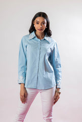 Brunching Around Town Shirt | Sky Blue