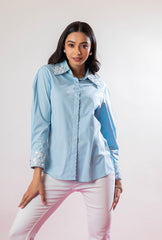 Brunching Around Town Shirt | Sky Blue