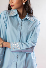 Brunching Around Town Shirt | Sky Blue