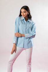 Brunching Around Town Shirt | Sky Blue