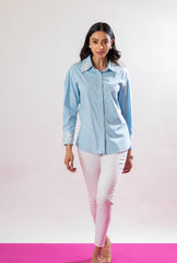 Brunching Around Town Shirt | Sky Blue