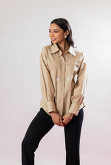 Brunching Around Town Shirt | Beige