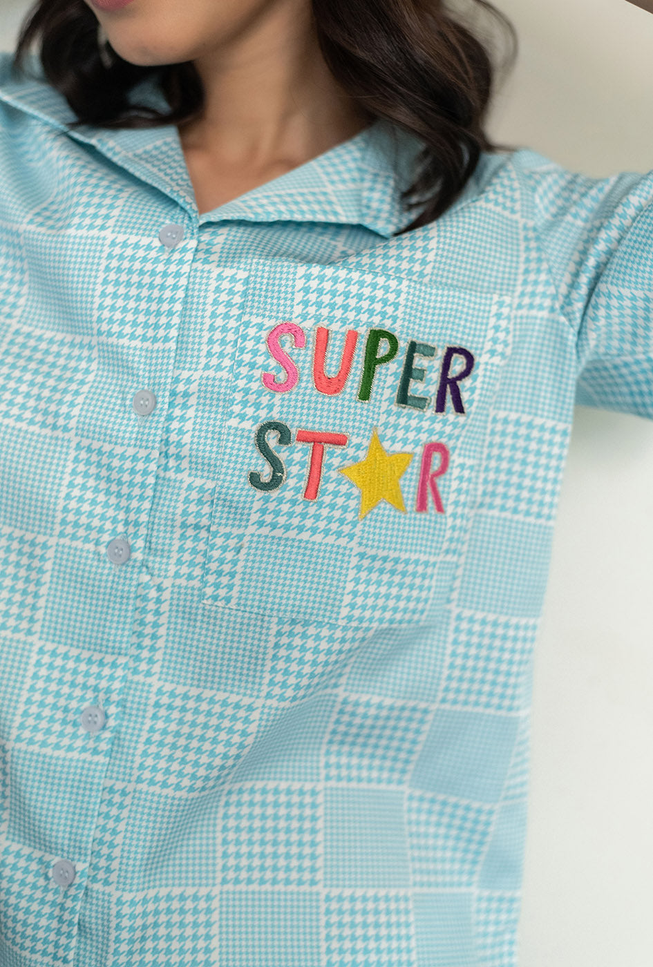 Super Star Pyjama Set Blue