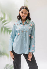 Daisy Shirt| Aqua