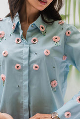 Daisy Shirt| Aqua