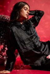 Rhinestone Layered Shirt