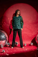 Emily Tweed Shirt |Green
