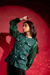 Emily Tweed Shirt |Green