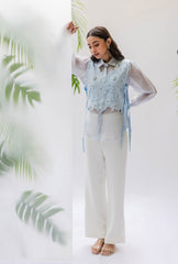 Lacey Bib Set| Aqua
