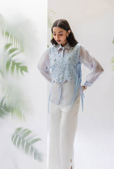 Lacey Bib Set| Aqua