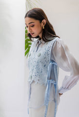 Lacey Bib Set| Aqua