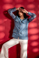 Nriti Shah In Emily Tweed Set| Aqua