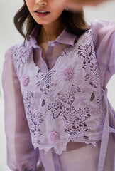 Lacey Bib Set| Mauve