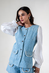 Denim Emily Shorts Set