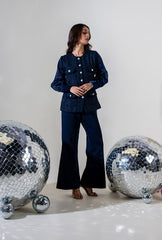 Emily Tweed Shirt | Navy