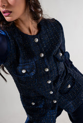 Emily Tweed Shirt | Navy