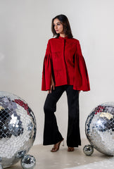 Blair Bow Cape  | Maroon