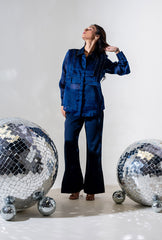 Rhinestone Navy Layered Shirt