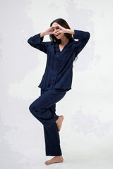 Sassy Stripes PJ Set | Navy blue