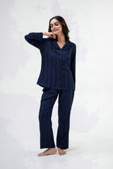 Sassy Stripes PJ Set | Navy blue