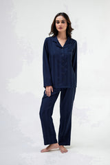 Sassy Stripes PJ Set | Navy blue