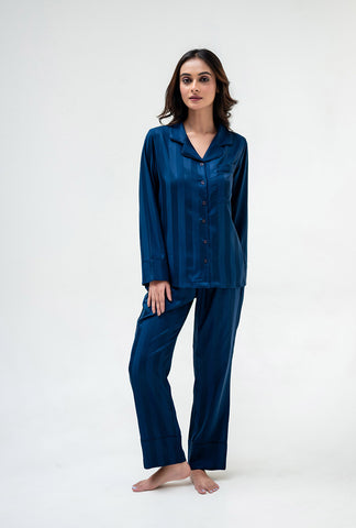 Sassy Stripes PJ Set | Navy blue