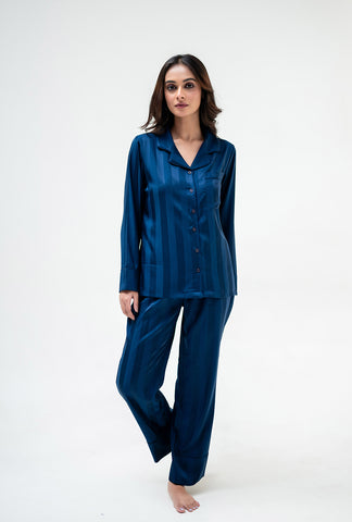 Sassy Stripes PJ Set | Navy blue