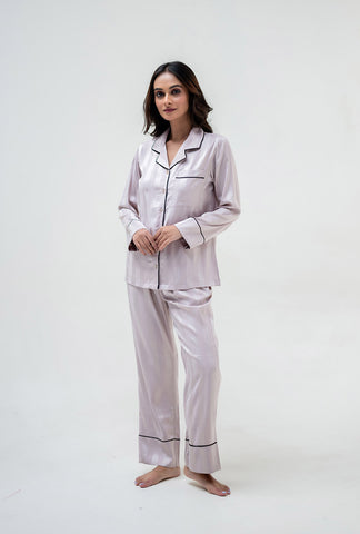 Sassy Stripes PJ Set |Champagne