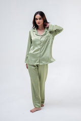 Mint Green Satin PJ Set