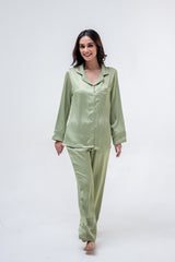 Mint Green Satin PJ Set