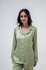 Mint Green Satin PJ Set