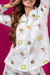 Checkered Wow Pyjama Set